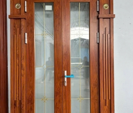 CỬA THÉP VÂN GỖ 2 CÁNH